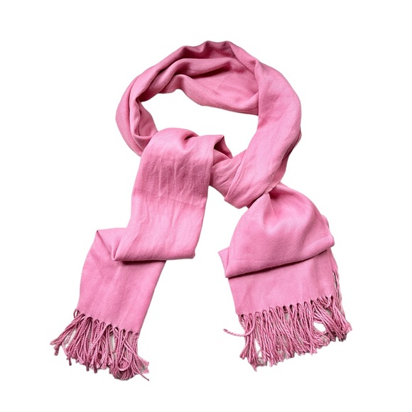Gorgeous Moschino Pink Pashmina Scarf Wrap Shawl with Fringe - Picture 3 of 5